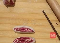 双色亚麻籽粉花卷的做法图解10