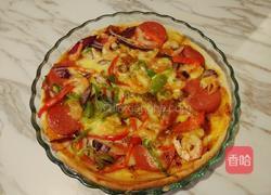 电饼铛香肠虾仁披萨的做法图解8