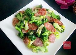 腊肠西兰花的做法图解9