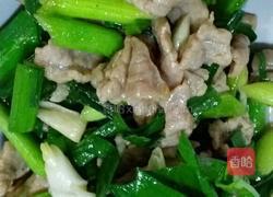 青蒜炒肉的做法图解7