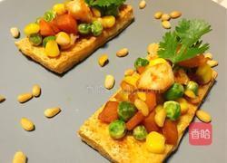 五彩鲜蔬遇到黄金豆腐的做法图解6