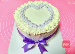 六寸爱心双拼水果蛋糕的做法图解3