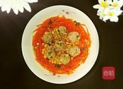 胡萝卜丝蒸肉丸的做法图解7