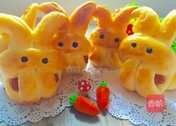 萌兔子酸奶香肠面包的做法图解23