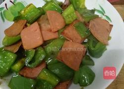 青椒炒火腿的做法图解4