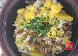 红薯腊肠煲仔饭的做法图解5