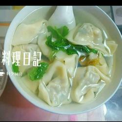 荠菜青菜金针菇肉馅元宝馄饨的做法[图]