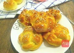 牛奶花型小面包的做法图解17