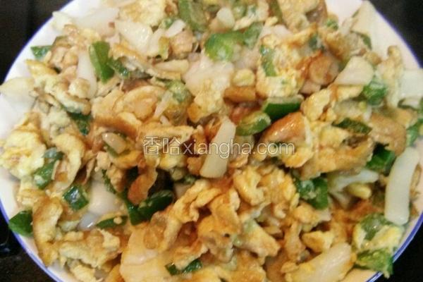 花菜青椒炒鸡蛋