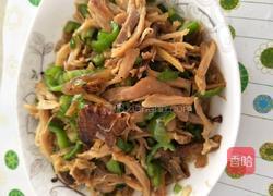 青椒炒腊鸡肉丝的做法图解12