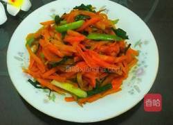 胡萝卜炒大蒜的做法图解6