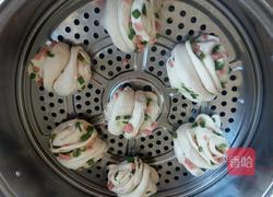 葱香火腿花卷的做法图解11