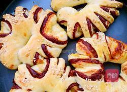 豆沙面包圈的做法图解14