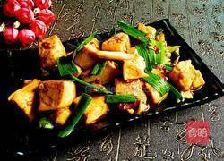 青蒜炒豆腐的做法图解12