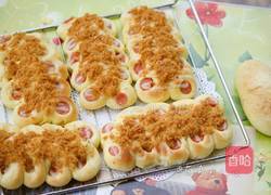 火腿肠肉松面包的做法图解22