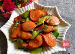 黄瓜炒烤肠的做法图解7