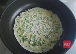 香葱红薯叶鸡蛋饼的做法图解5