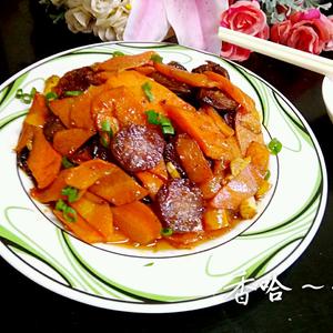 香肠炒胡萝卜