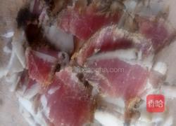 蒜毫炒腊肉的做法图解2