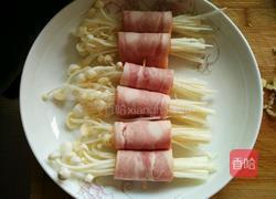 蒜蓉金针菇培根卷的做法图解4