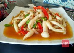 五花肉炒海鲜菇的做法图解12