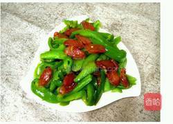 青椒炒腊肠的做法图解6