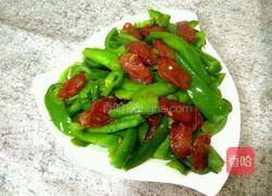 青椒炒腊肠的做法图解5