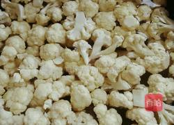 蒜苗肉末花菜的做法图解1