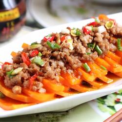 蒜蓉肉末蒸南瓜的做法[图]