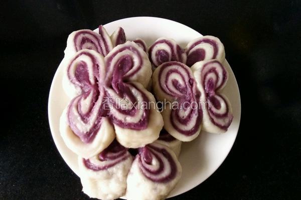 紫薯蝴蝶馒头