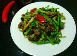 香菜炒牛肉丝