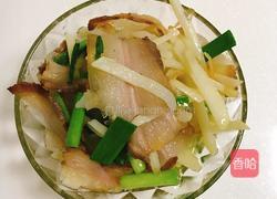 蒜苗腊肉炒土豆丝的做法图解8
