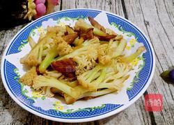 肉片炒花菜的做法图解10