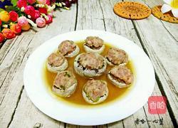 蒸蘑菇酿肉的做法图解9