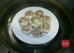 蒸蘑菇酿肉的做法图解8