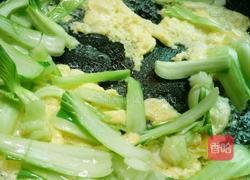 青菜炒鸡蛋的做法图解4