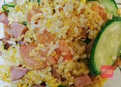 番茄黄瓜蛋炒饭的做法图解5