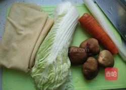 蔬菜腐皮卷的做法图解2