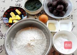 菠菜面豆沙小餐包的做法图解1