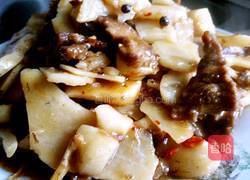 山药炒牛肉的做法图解3