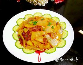 肥肉炒白萝卜[图]