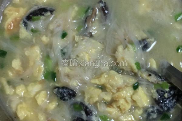 香菇鸡蛋面线糊