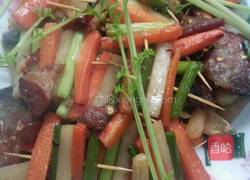 美丽酸菜串炒腊肉的做法图解6