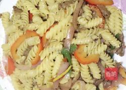 黑胡椒牛柳炒意面的做法图解6