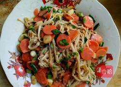 金针菇火腿的做法图解3