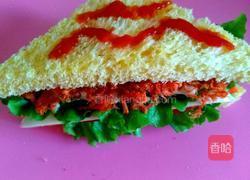 红肠芝士三明治的做法图解11