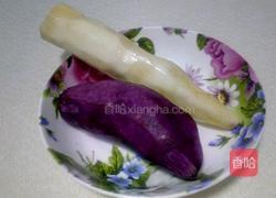 紫薯糯米山药粥的做法图解1