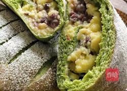 抹茶豆沙包的做法图解7