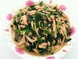 韭菜炒白灵菇