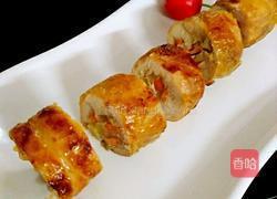 烤鸡肉卷的做法图解9